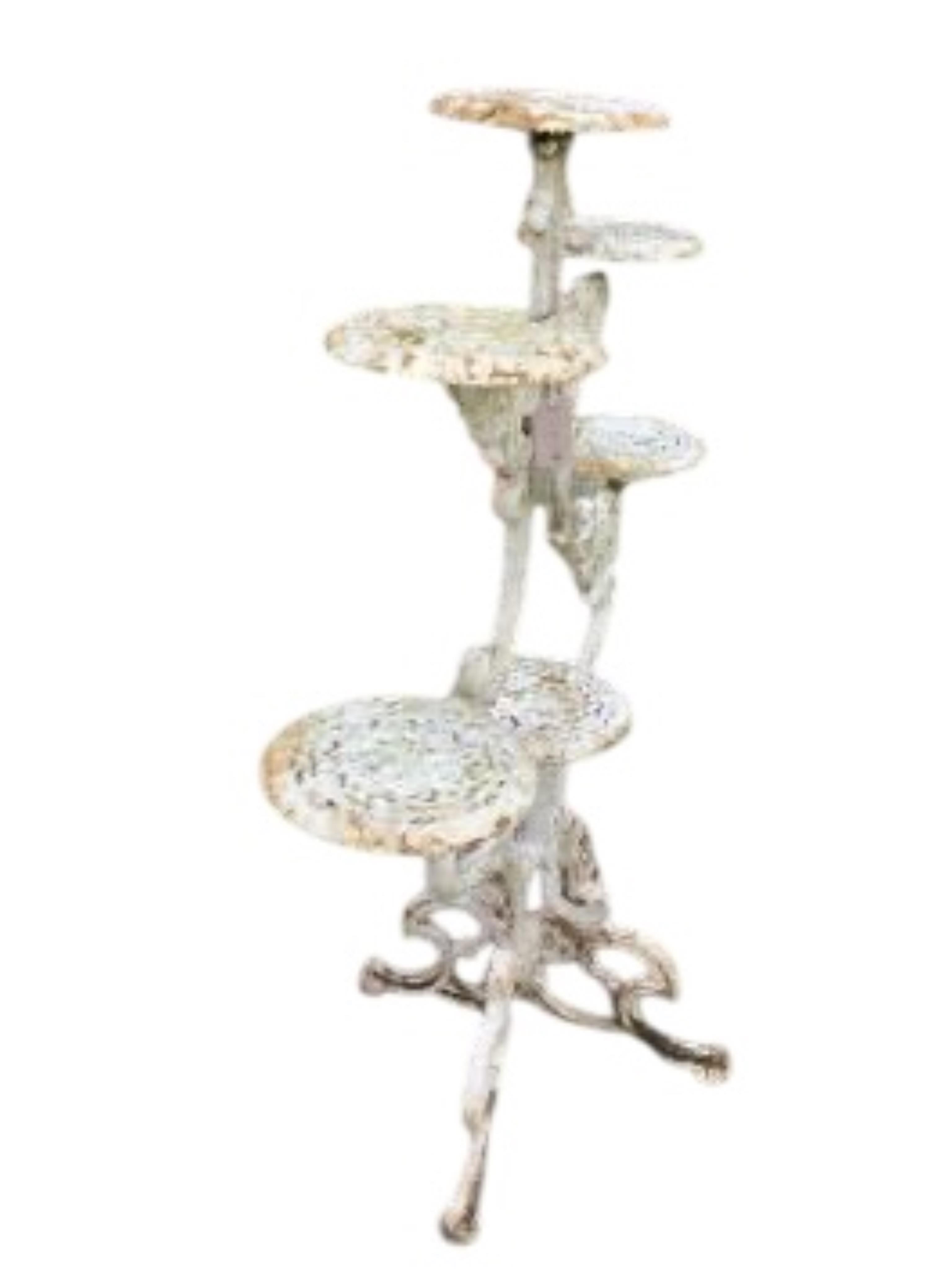 A Victorian style cast iron pot stand, height 101cm